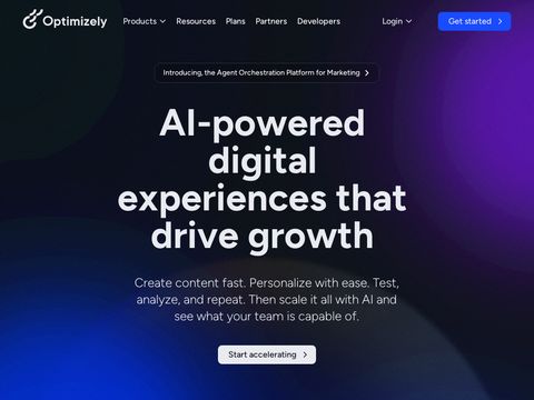 Optimizely.com website screenshot