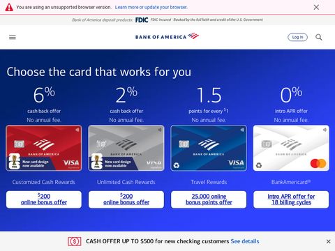 Bankofamerica.com website screenshot