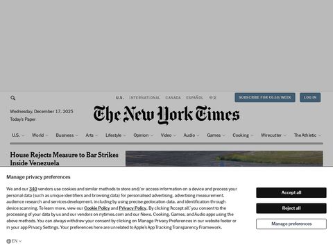 Nytimes.com website screenshot