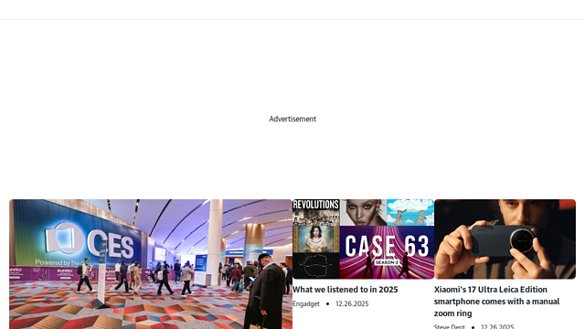 Engadget.com website screenshot