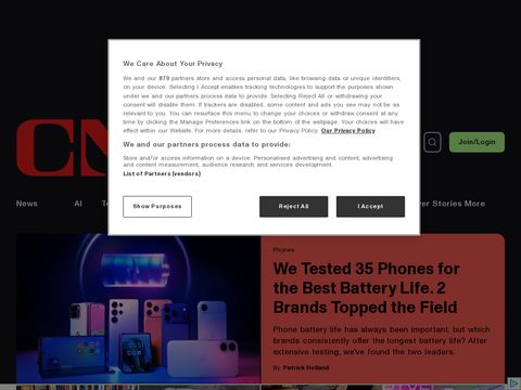 Cnet.com website screenshot