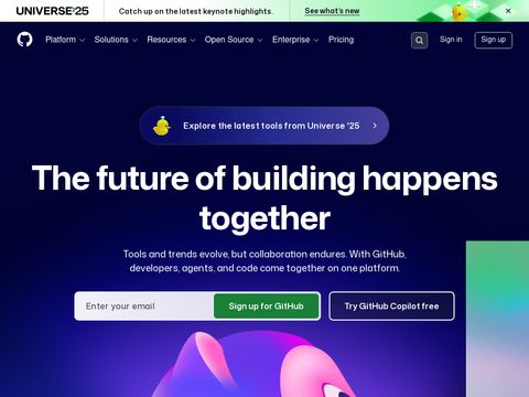 Github.com website screenshot
