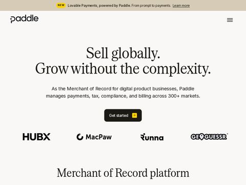 Paddle.com website screenshot