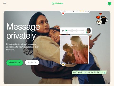 Whatsapp.com website screenshot