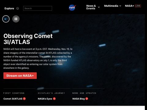 Nasa.gov website screenshot